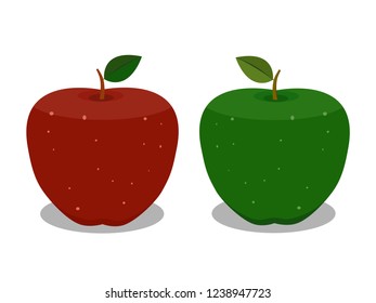The red and green apples 
