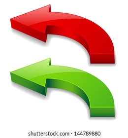 Red and green arrows 