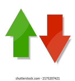Red Green Arrows Green Arrow Red Stock Vector (Royalty Free) 2175207421 ...