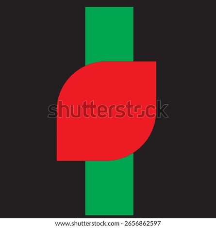 red and green awesome icon design 