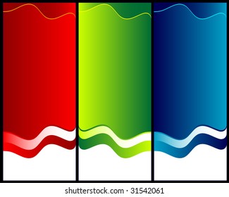 Red, green and blue abstract backgrounds