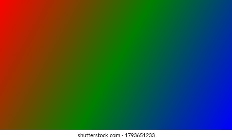 Red, green, blue gradient background for your project. Simple RGB background with gradient.