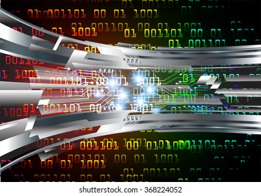 red green blue silver Light Abstract Technology background for computer graphic website internet and business. circuit. illustration.digital.infographics. binary code. zero one. eye scan virus vector