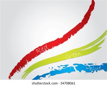 Red green blue splatter background