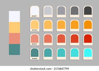 Red green blue white color palette, summer colors catalog, colour matching, rgb pantone colors, harmonious colours palette sample, design and edit idea, compatible color codes