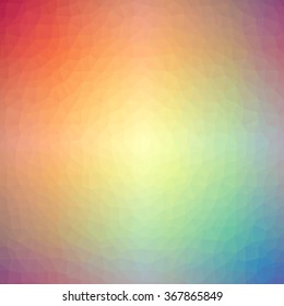 Red Green Blue Yellow triangle polygon pattern in square area