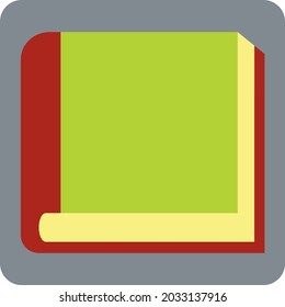 Libro rojo y verde, ilustración, vector, sobre fondo blanco.