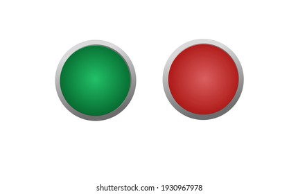 Red and green button for on and off button your project or anything