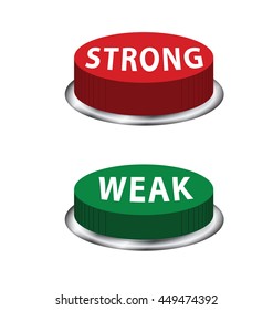 Red Green Button Opposite Adjective Wide Stock Vector (Royalty Free ...