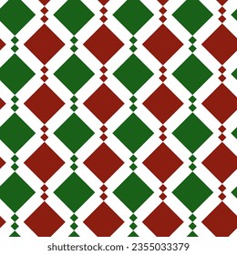 Red Green checkered gingham Color pattern. Traditional fabric seamless vector. Suitable for children, decoration paper, design, concept, clothing, wrapping, handicraft