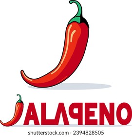 Red Green Chili Logo Sauce Vector Spice Jalapeno Label and Stamp