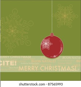 Red and Green Christmas Greeting Card