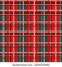 Red green christmas patchwork gingham tartan check plaid grid seamless pattern tablecloth blanket
