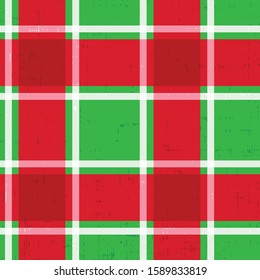 Red Green Christmas Plaid Pattern