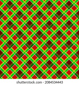 Red Green Christmas Plaid Vector Pattern Christmas Backgrounds Beautiful Patterned Tiles.