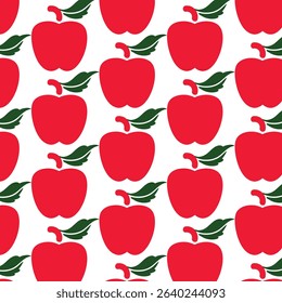Red and green color apple pattern design for background 