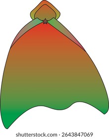 Red and Green Color Cape Vector