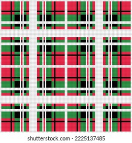Red and Green color tartan plaid Scottish seamless pattern.Texture from tartan, plaid, tablecloths, clothes, shirts, dresses, paper,  and other textile products.
