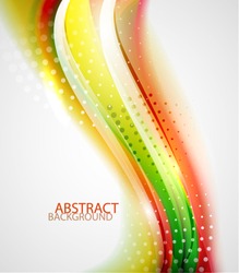 Red And Green Color Waves Eps10 Vector Abstract Background