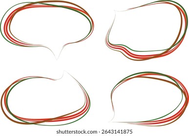 vermelho verde colorido abstrato rabiscar bolhas de fala