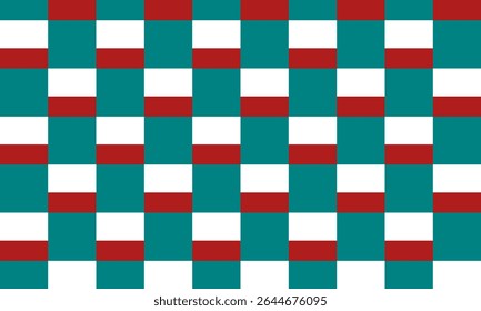 vermelho e verde complicado retangular bloco repete padrão, imagem repleta, design para impressão de tecido, impressão padrão, Padrão de tecelagem retângulo