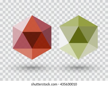 Red and green diamond light checkered background, editable. - stock vector