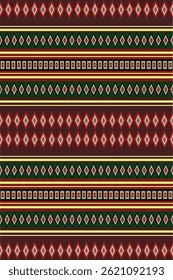 Red and green diamond pattern alternating on a dark red background 