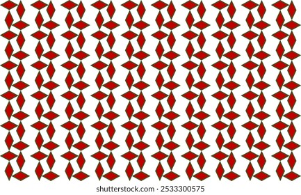 red and green diamond repeat vertical column strip pattern, replete image design for fabric printing