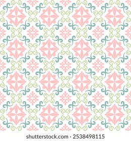 Red and green digital ikat pattern for creating beautiful fabric designs and other elements of the fashion industry and home interior (wrapping, silk, scarf, clothing, background, carpets, curtains) 