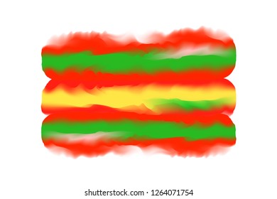 red and green digital paint brushs stroke in concept hand drawn style water color texture white background, art water color painting splash, watercolor splashing paint artistic frame banner artwork