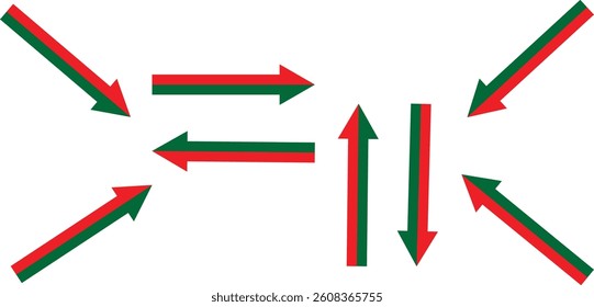 Red and green directional arrow decals.