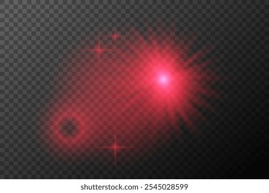 Red and Green Festive Light Burst with Glowing Particles	
