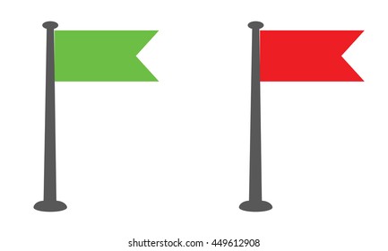 
red and green flag