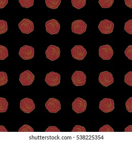 Red and green floral seamless pattern.