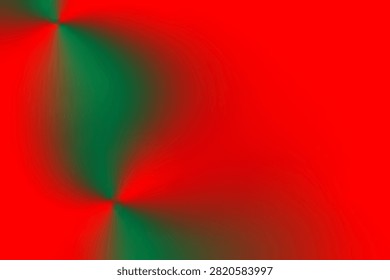 Red and green gradient abstract background with christmas color swirl pattern