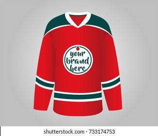 red and green hockey jersey 