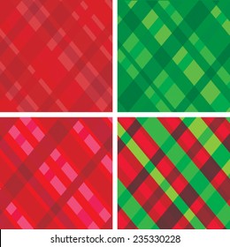 Red And Green Holiday Plaid Patterns