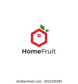 Red and Green Home Fruite Logo