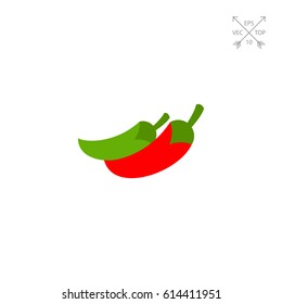 Red And Green Jalapeno Peppers Icon