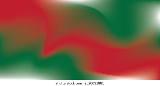 Red and green liquid gradient mesh background template copy space. Dynamic color gradient background design for poster, banner, flyer, landing page, brochure, cover, magazine or presentation.