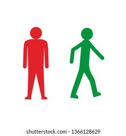 Red and green man vector graphics