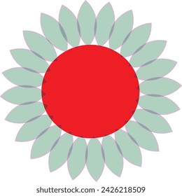 Diseño de vector de mandela rojo y verde.