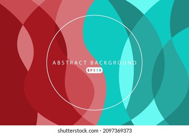 red green modern abstract background with curved pattern geometric cover textile decoration wallpaper poster backdrop colorful concept Eps10 vector