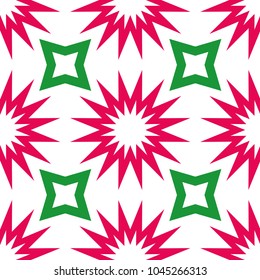 red green ornament pattern vector
