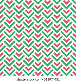 red and green overlapping corners. seamless vector pattern.