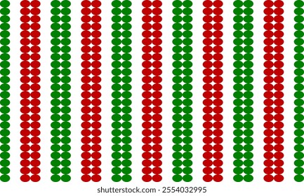 Red and green pattern, two tone red string beads repeat pattern, replete image, design for fabric printing, Christmas's background, horizontal string
