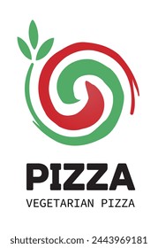 Red and green pizza logo