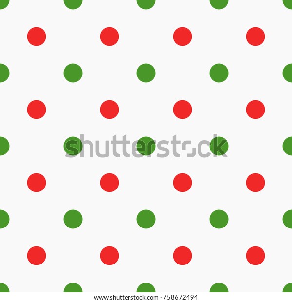 Red Green Polka Dot Pattern Vector Stock Vector (Royalty