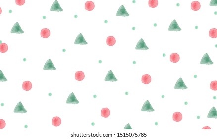 Red green polka dots triangle vector background. Abstract illustration wallpaper for template website, banner social media business advertising. simple art style. Christmas concept