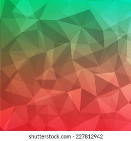 red and green polygon geometric abstract background 